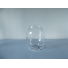 Florero de cristal transparente barato al por mayor de la decoración del hogar, cuadro CenterPiece transparente cristal de cristal con cuentas de cristal para decoración